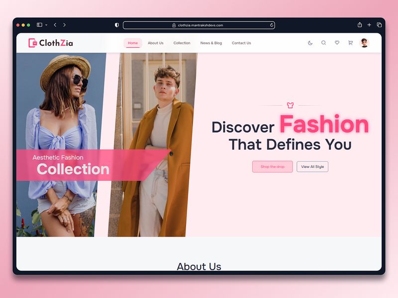 Fashion eCommerce Store UI Design – React 19 & Tailwind v4