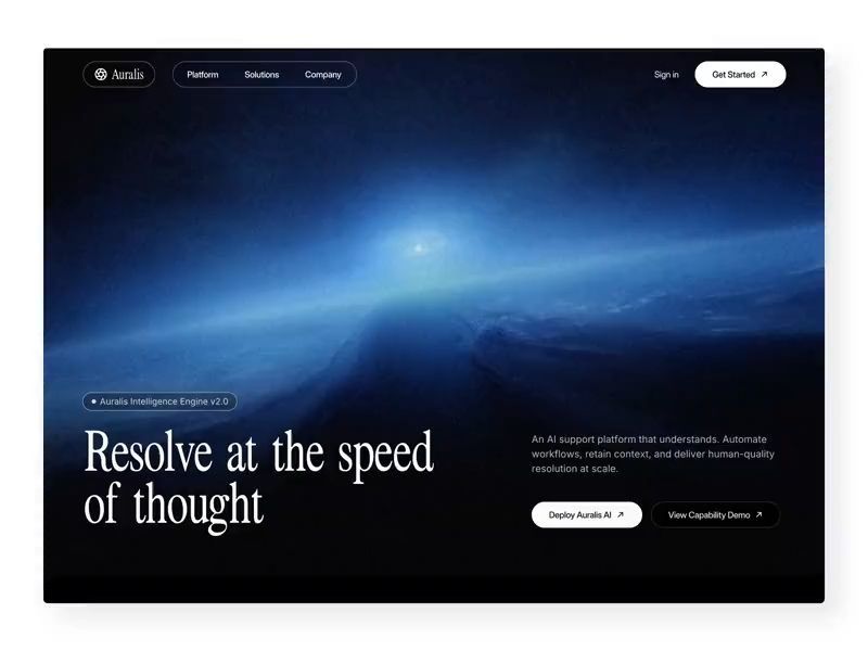 AI SaaS Landing Page Design