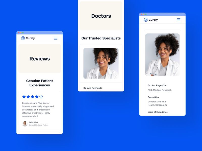 Curely · Health Care Website Template