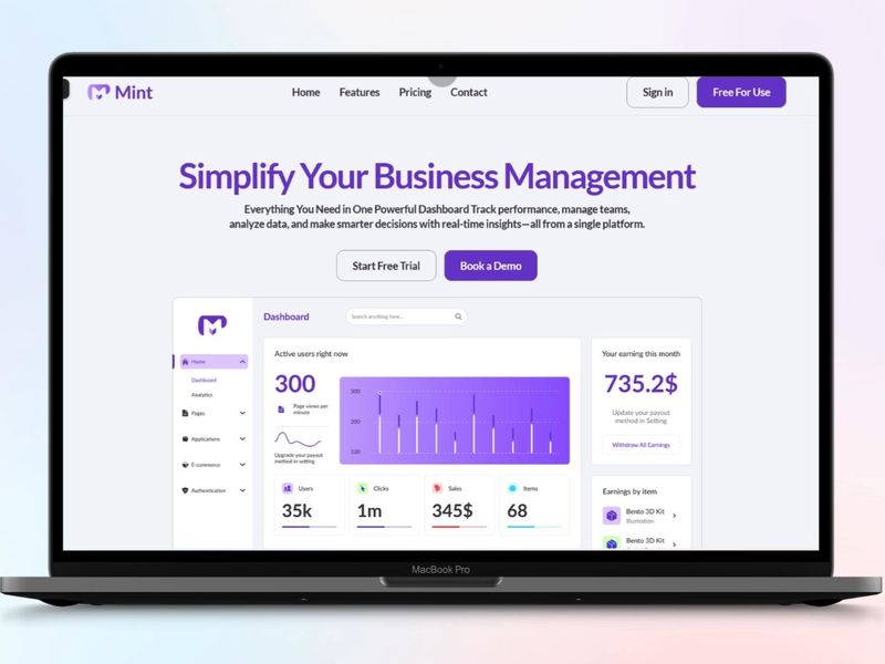 Designed this modern Landing Page UI in Framer