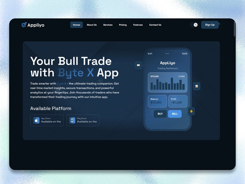 Trading Web App Dashboard UI Design