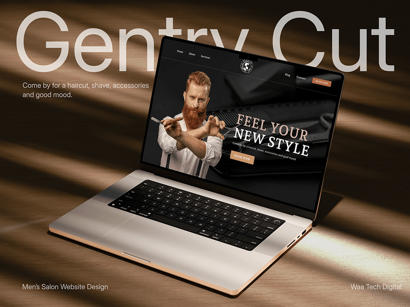 The Gentry Cut - Men's Salon Website UI/UX Design