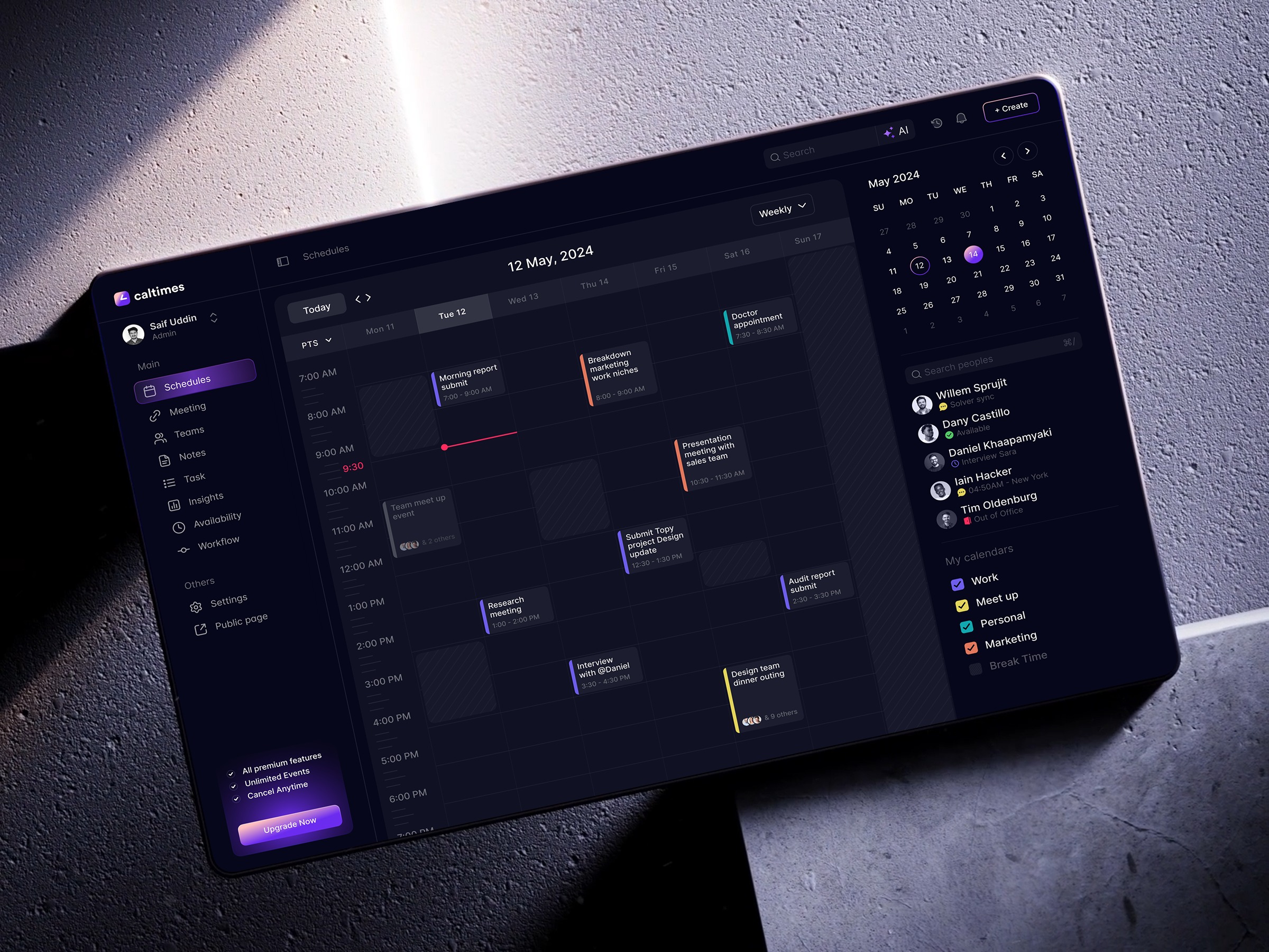 Calltimes | Calendar Flow | Sleeko