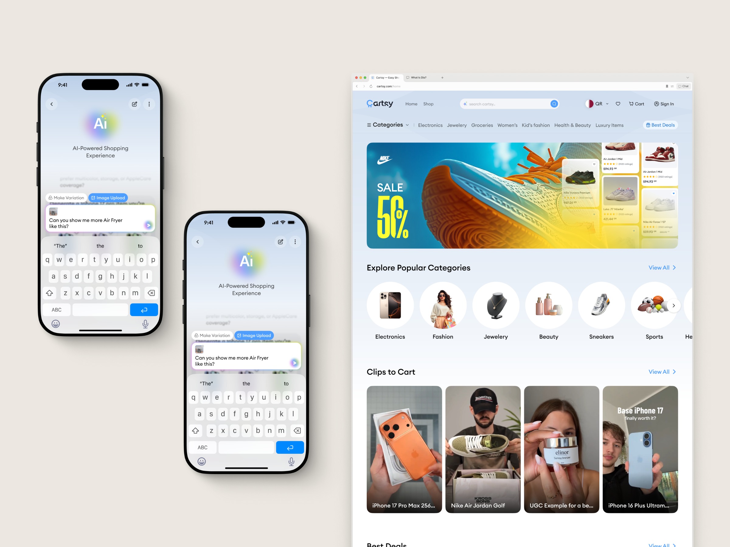 Cartsy | AI eCommerce Web Homepage | Sleeko   Image 1