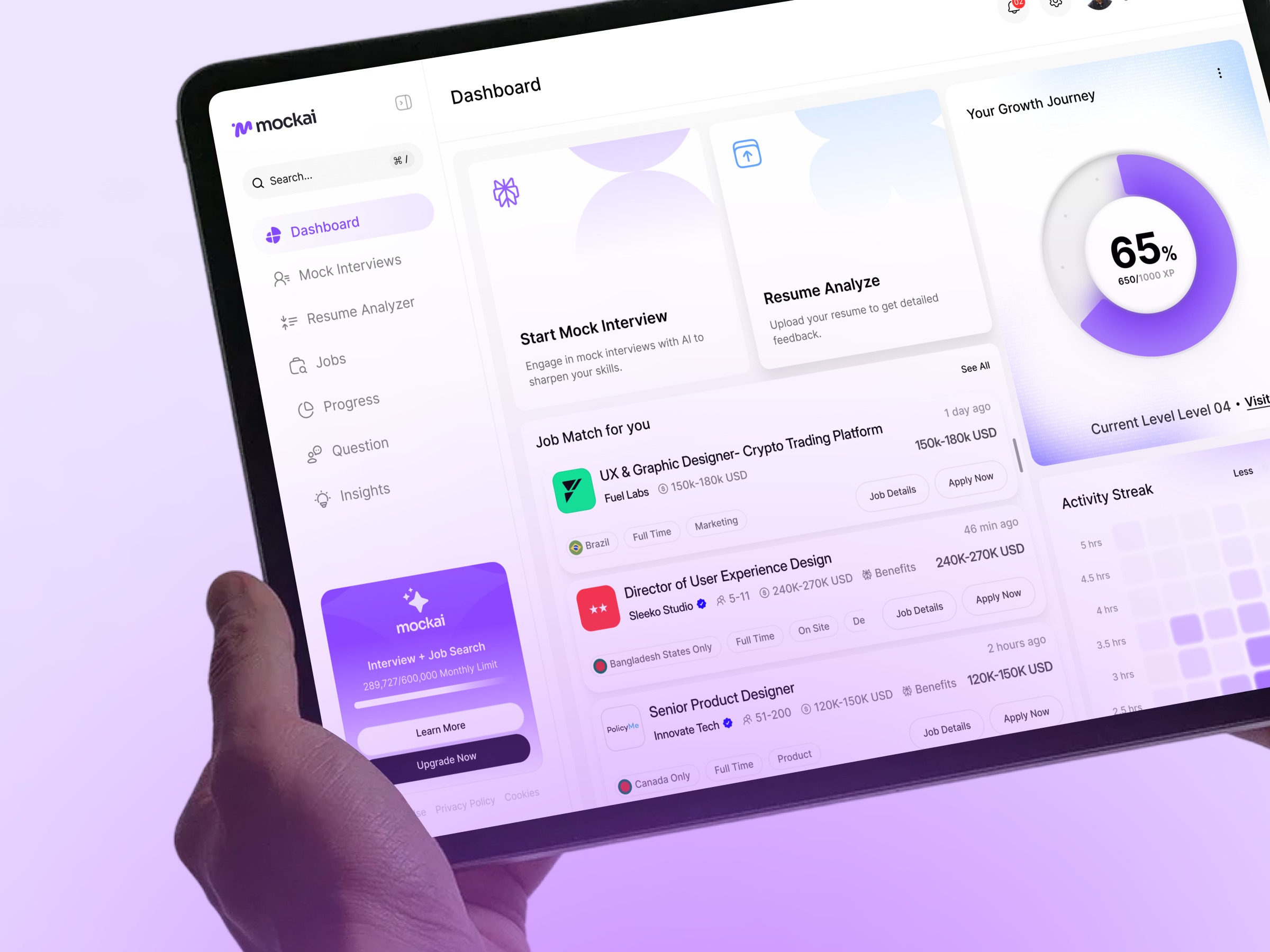 Career Intelligence SaaS Dashboard | Mock AI Image 2