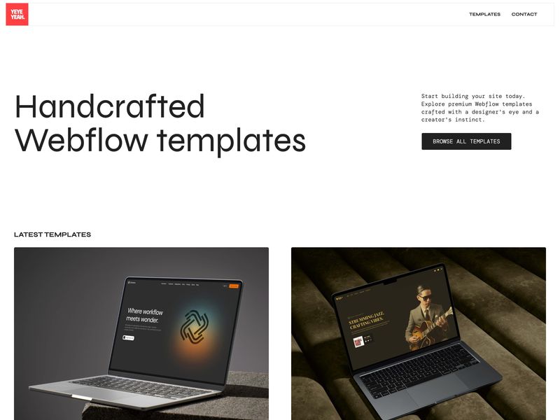 Yeyeyeah – Premium Webflow Templates for Creators, Founders & Makers