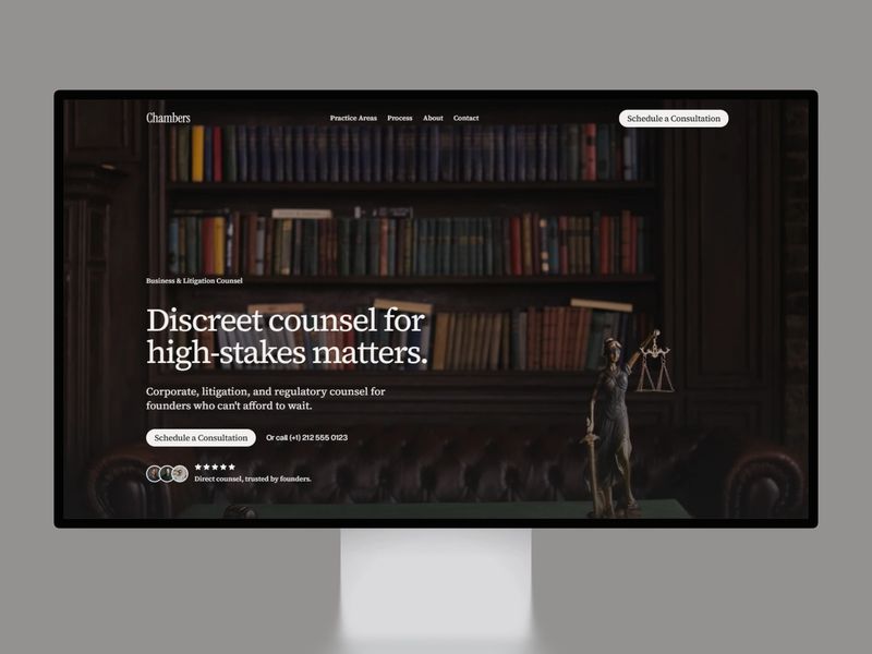 Chambers · Boutique Law Firm Framer Template by Jalal Eddine