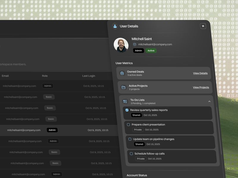 10x — User Management & Workspace Administration Dashboard UI