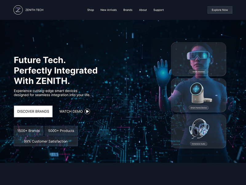 ZENITH TECH | Next-Gen Tech Landing Page