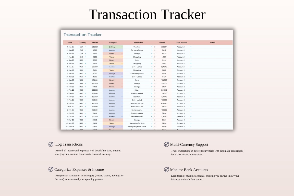 Annual 50/30/20 Budget Spreadsheet Template | SpreadsheetsHub Image 2