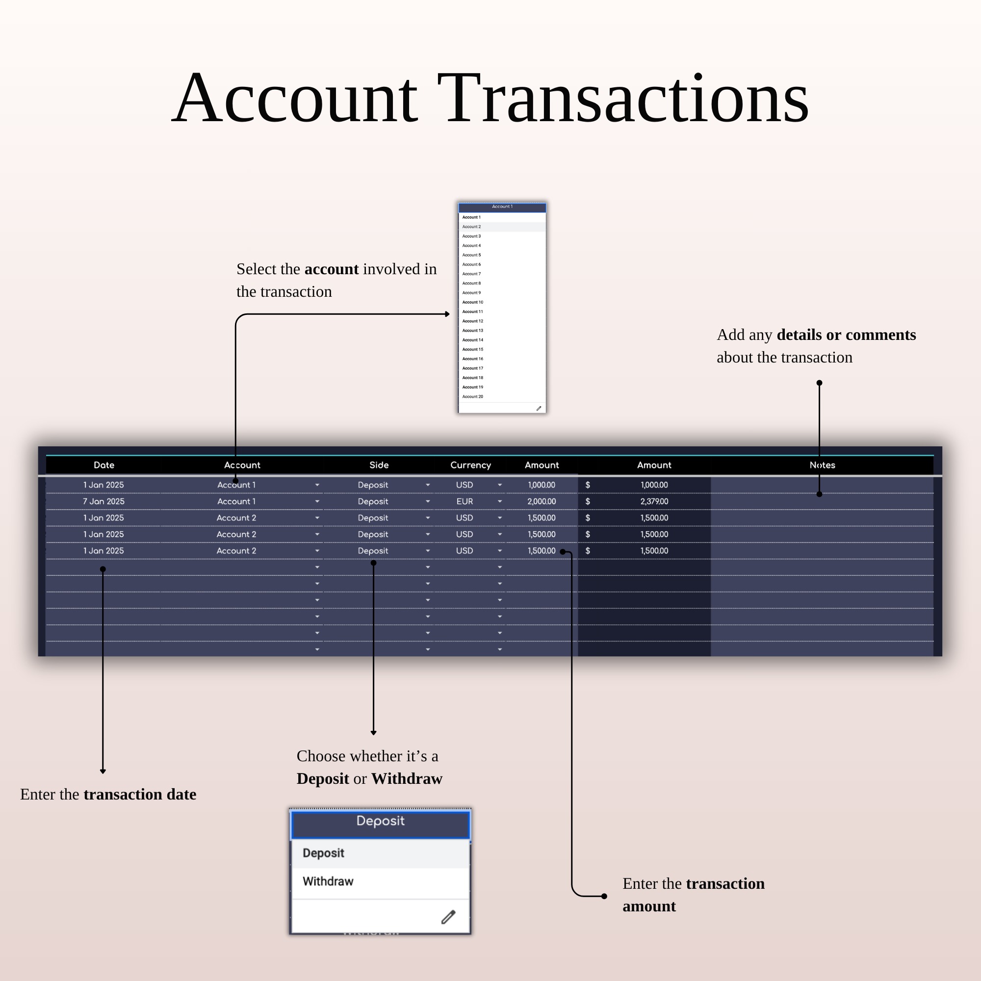 Daily Scalping Trading Journal Template (Dark Mode) | SpreadsheetsHub Image 3