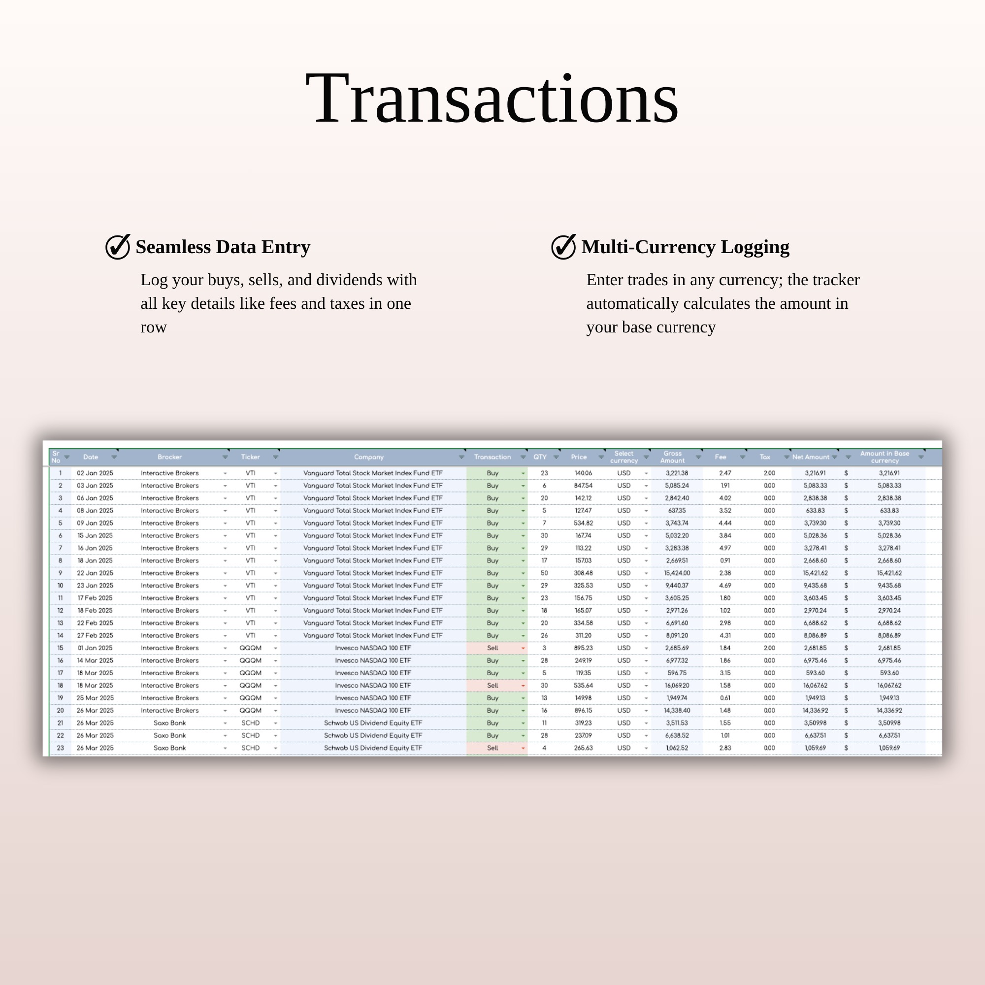 Ultimate ETF & Index Fund Tracker for Google Sheets & Excel | SpreadsheetsHub Image 4