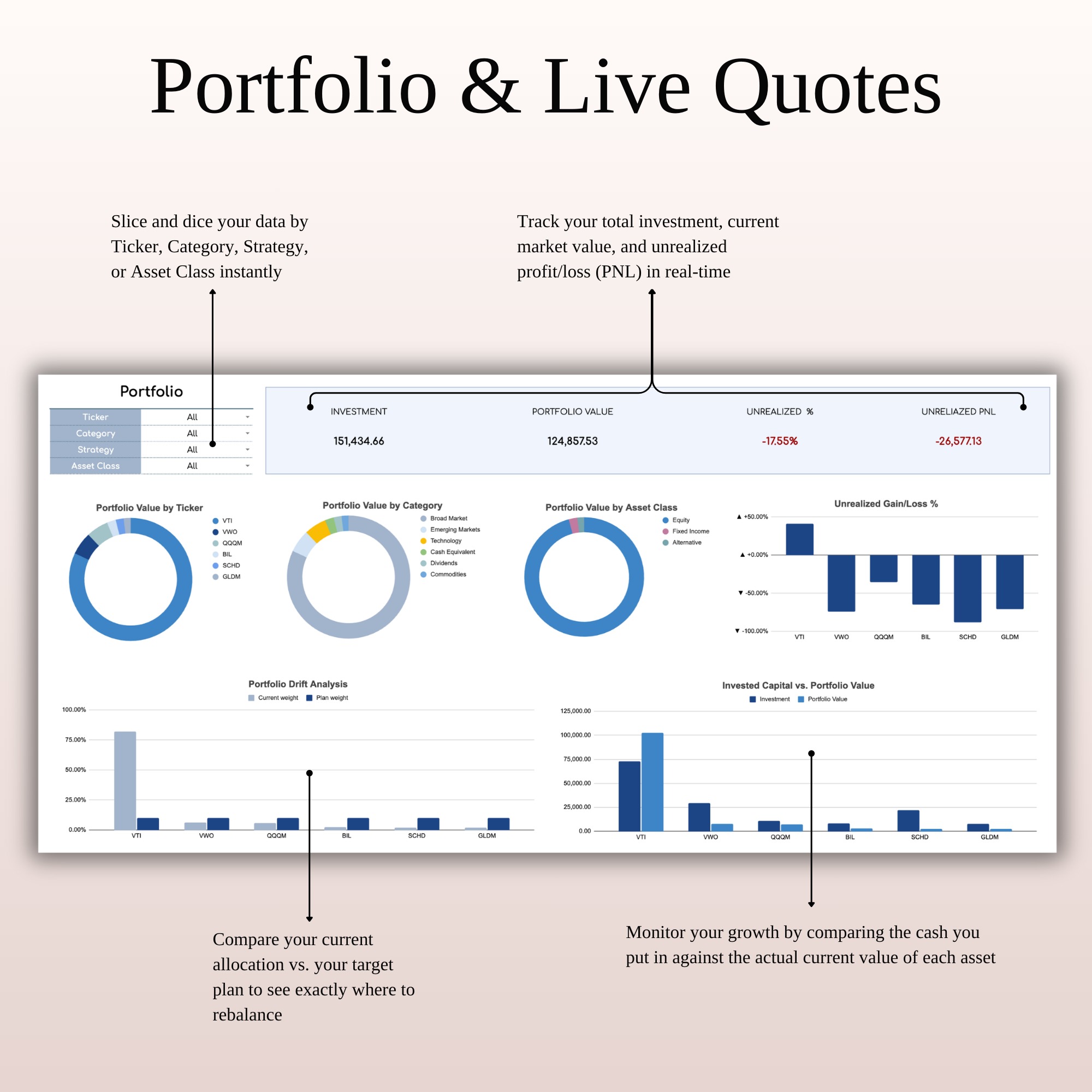 Ultimate ETF & Index Fund Tracker for Google Sheets & Excel | SpreadsheetsHub Image 6