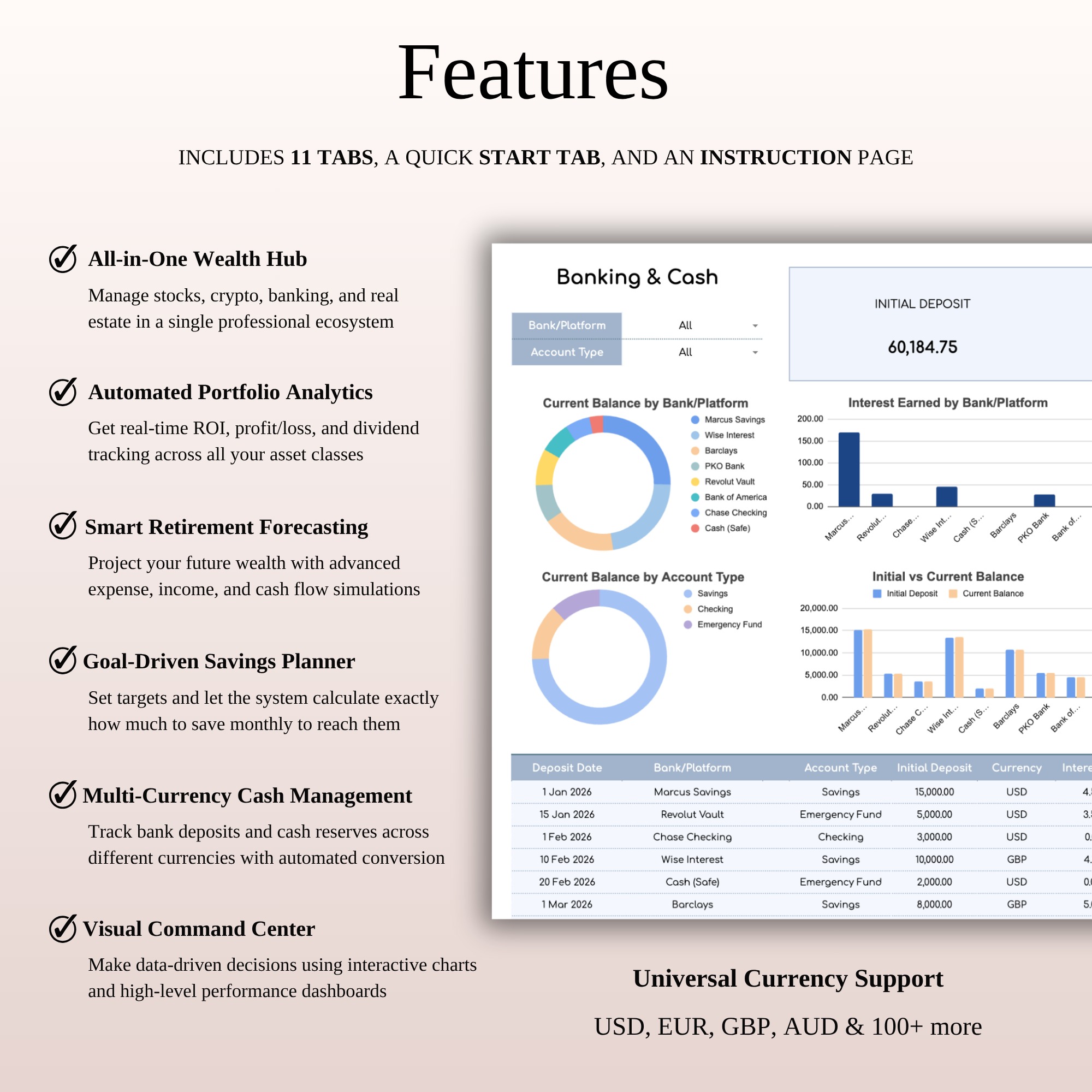 Ultimate Investment Tracker for Google Sheets & Excel Image 1