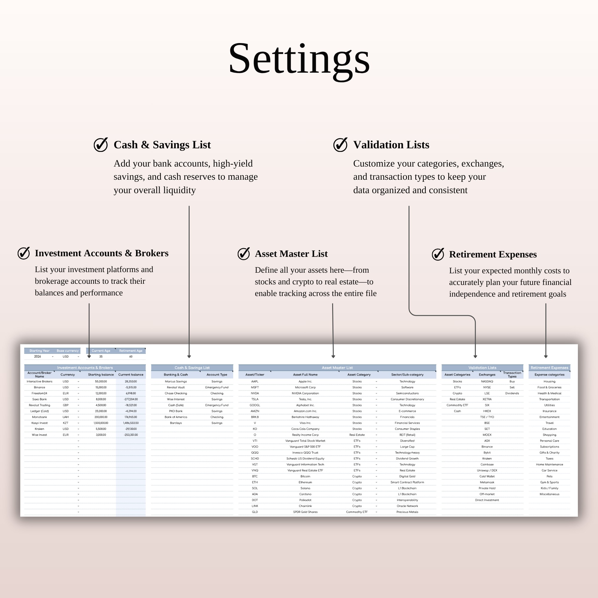 Ultimate Investment Tracker for Google Sheets & Excel Image 2