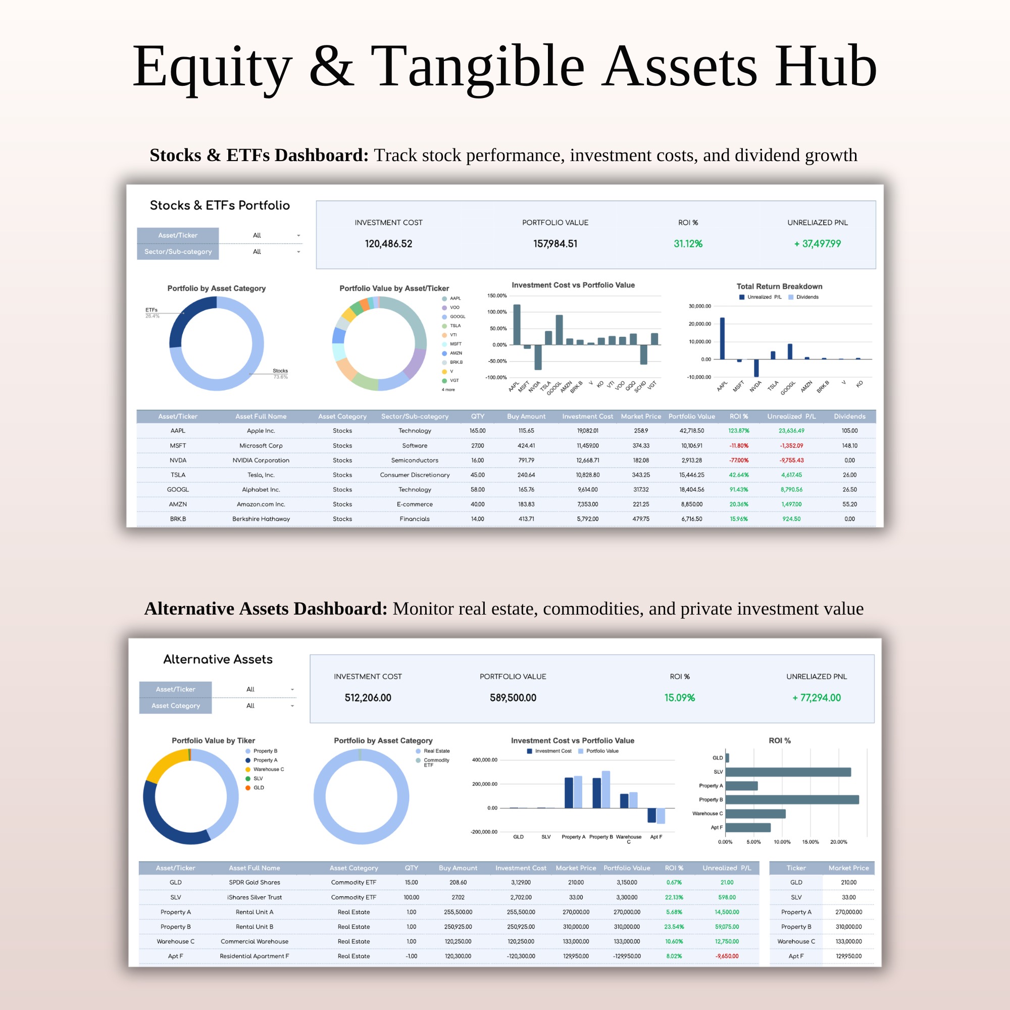 Ultimate Investment Tracker for Google Sheets & Excel Image 7