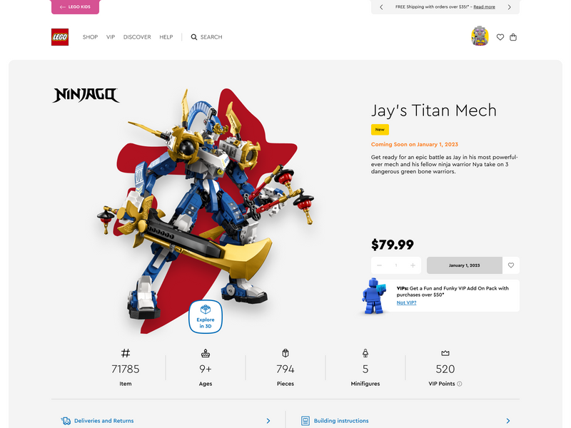 LEGO.com | Hero section reimagined