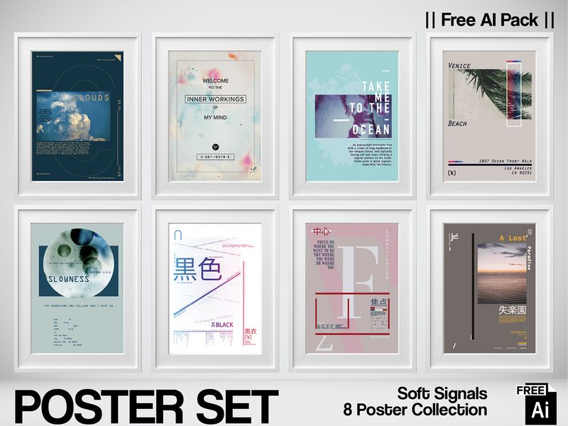 Soft Signals — Free AI Poster Series (8 Designs)