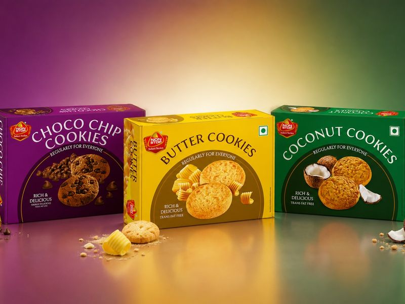 Kishlay Non Stop Cookies Packaging Design
