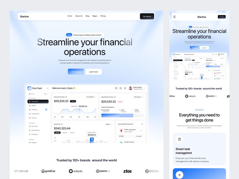 Finance - SaaS Landing Page Design