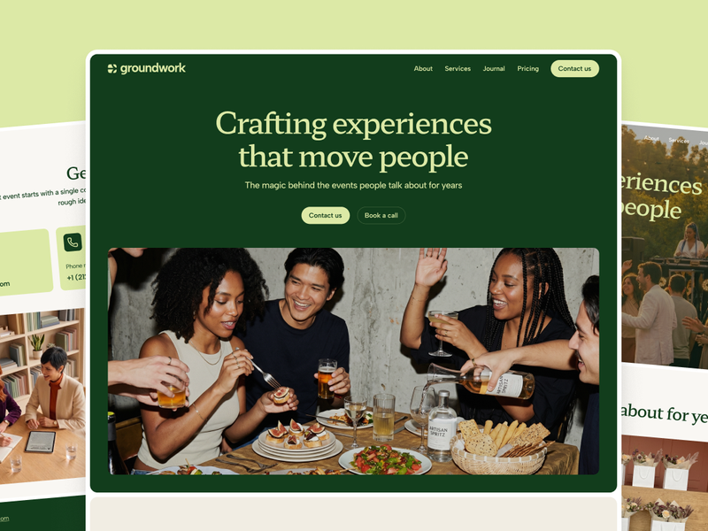 Groundwork · PR & Event Agency · AI-Ready Website Template - Agency design asset by ui8