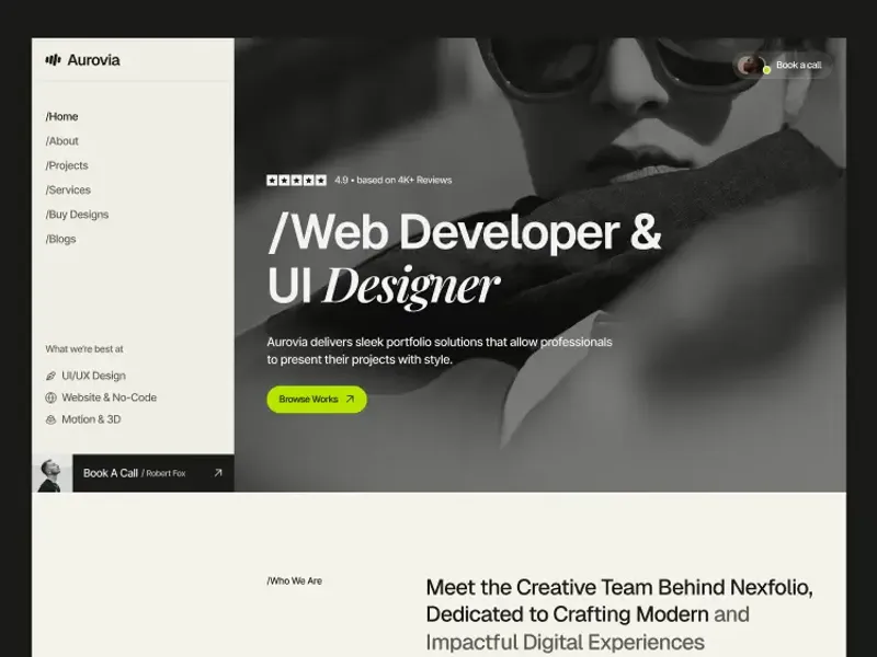 Aurovia by Pentaclay - Portfolio, Agency design asset by webflow