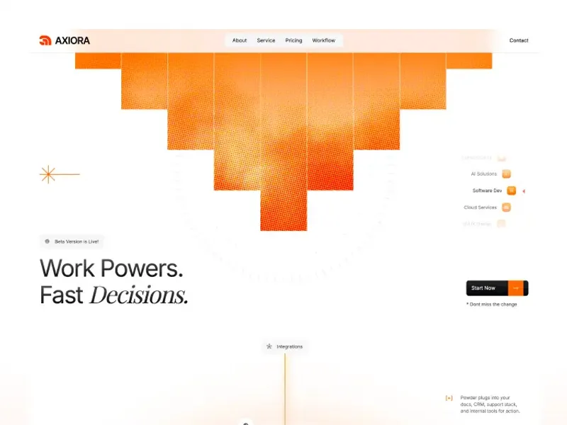 Axiora by Kitpro Studio - Agency design asset by webflow