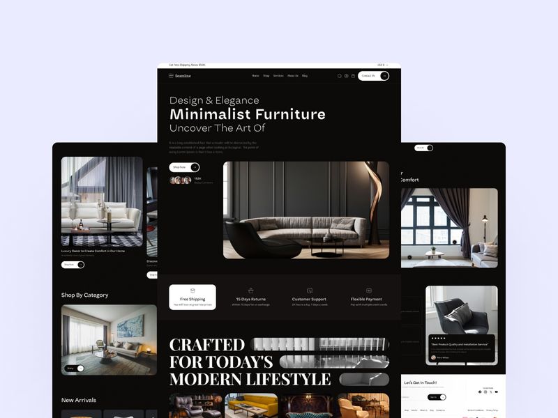 Unique Furniture Website Design