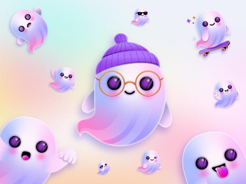 Glooby Ghost Mascot