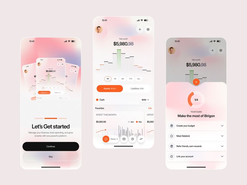 UX UI Mobile app design for fintecch