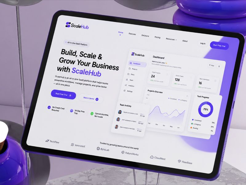 ScaleHub - SaaS Branding & UI/UX System