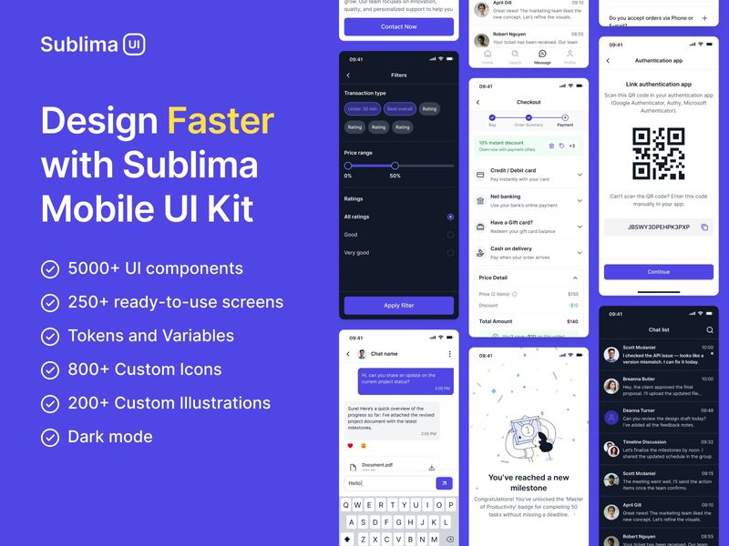 Premium Figma Mobile App UI Kit