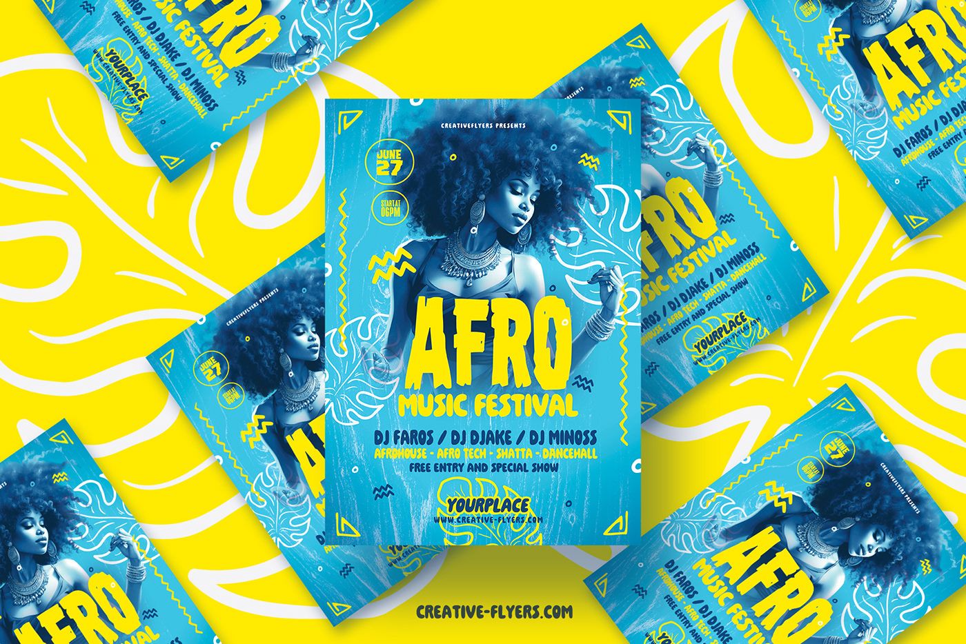 Afro Music Festival Poster (PSD)