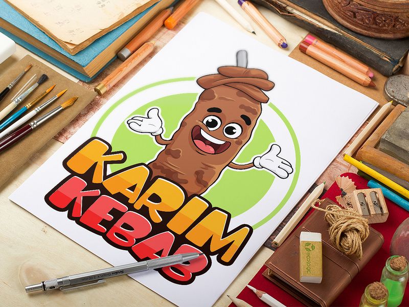 Custom Mascot logo food illustration