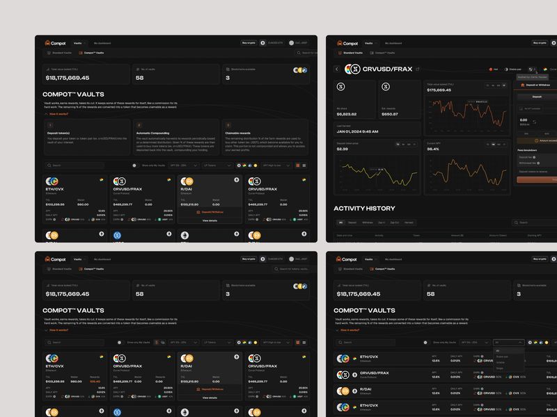 CompotFi - DeFi Dashboard UI