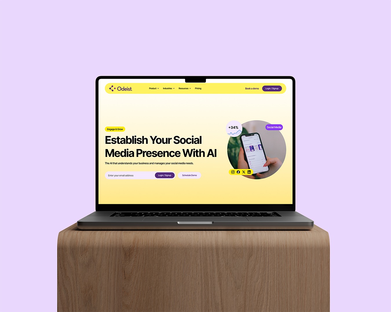 Odeist Redesign Landing Page