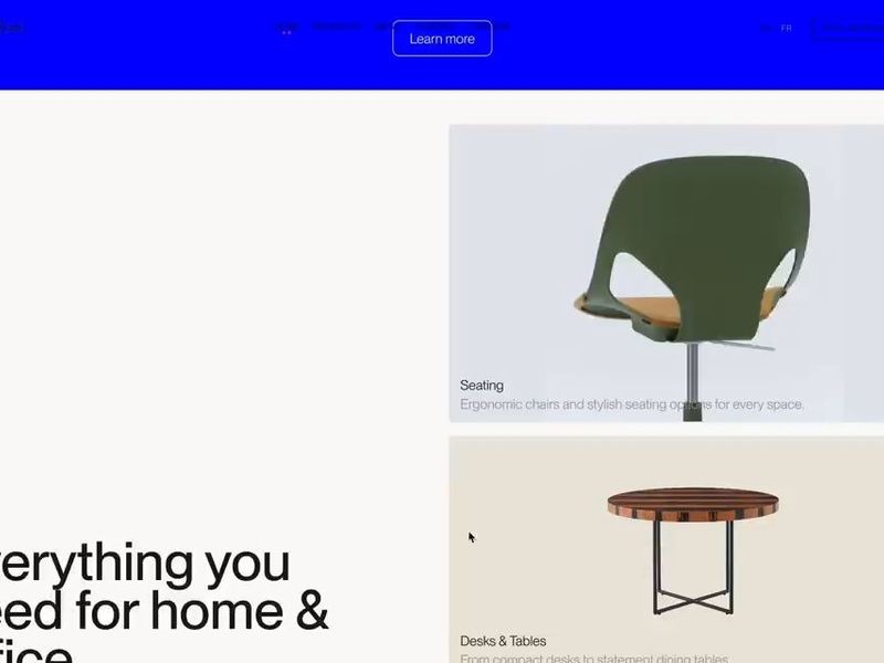 *WIP* Small sneak peek of the Möbel project I've working on from Louis Paquet 's Master Class. Currently just a Figma prototype but I have big plans for more interactions and animation using After Effects and even a live web version using some Three.js shader effects!

What do you think?