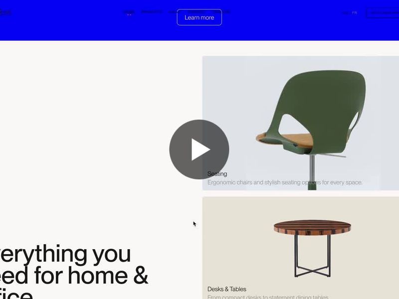 *WIP* Small sneak peek of the Möbel project I've working on from Louis Paquet 's Master Class. Currently just a Figma prototype but I have big plans for more interactions and animation using After Effects and even a live web version using some Three.js shader effects!
What do you think?