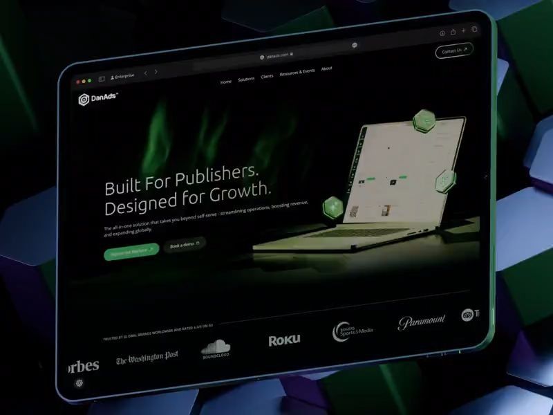 DanAds — Web Design for Advertising Technology Company