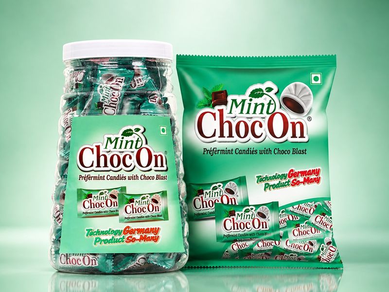 Mint ChocOn Premium Candy Packaging Design