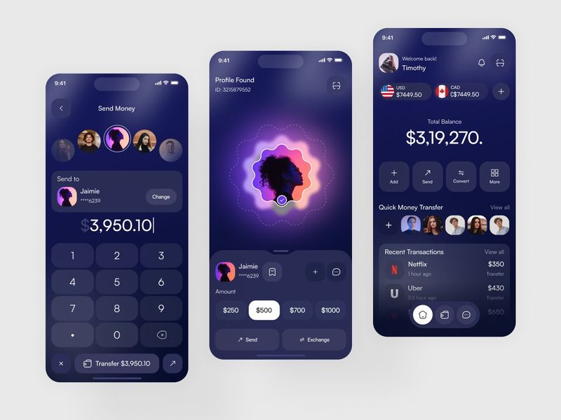 Fintech mobile app