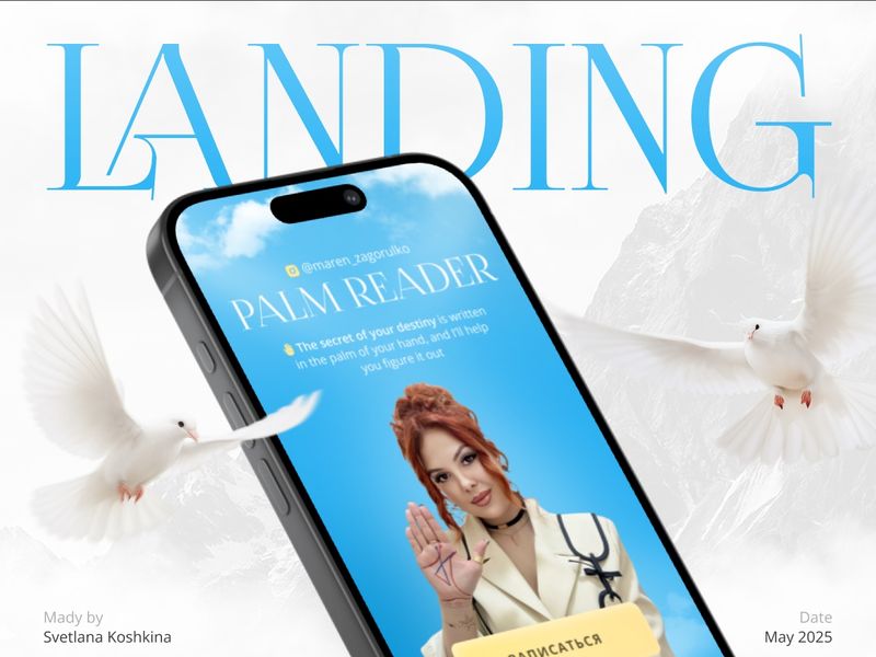 Landing page for Palm reader | UI/UX Design