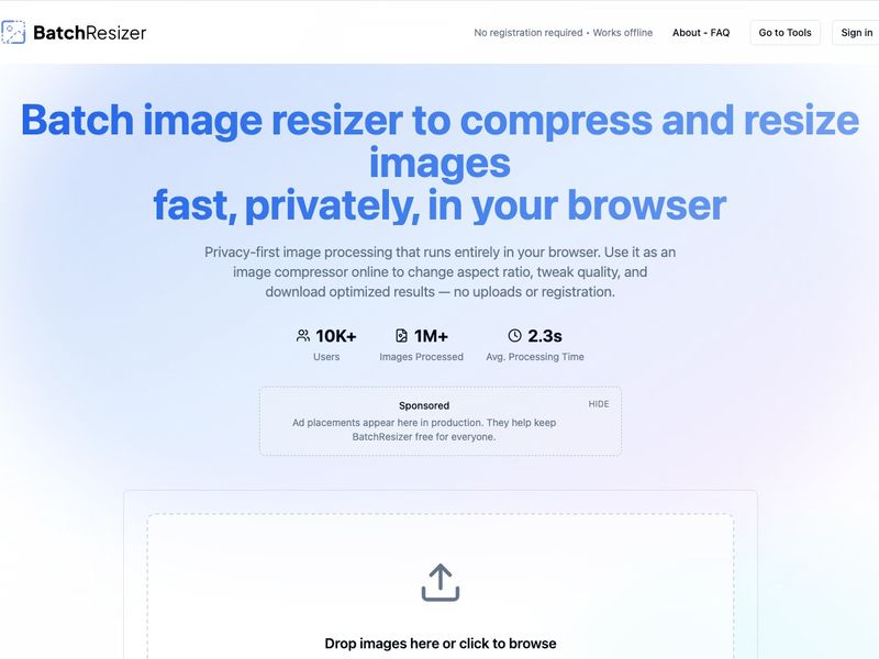 BatchResizer: Fast, Private Batch Image Resizer & Compressor
