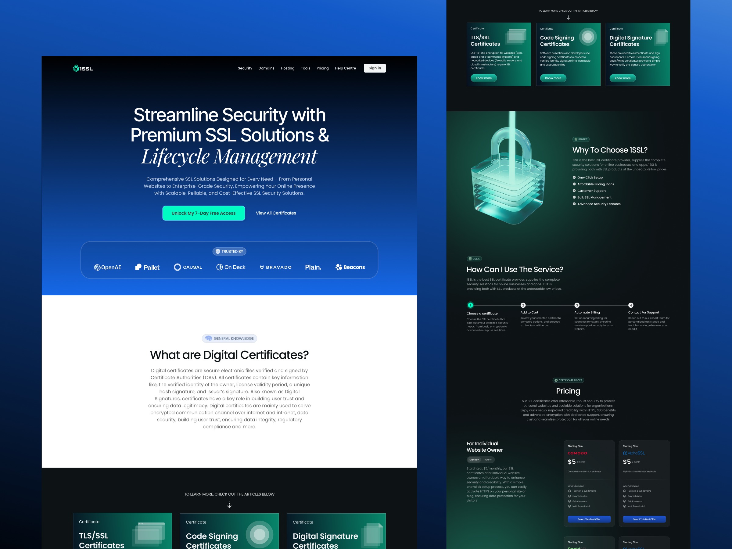 SSL Management Website Design Image 0