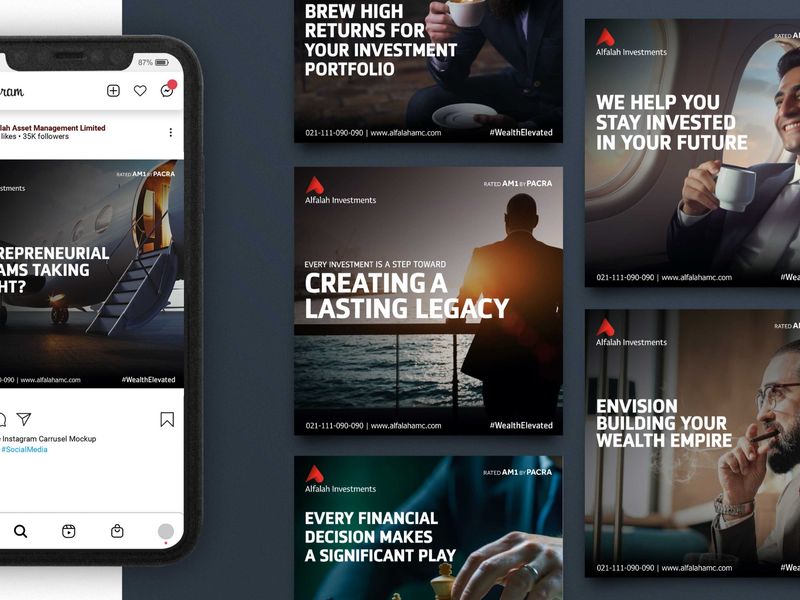 Alfalah Bank — Investment Social Media Posts
