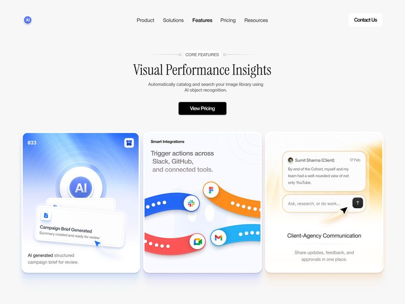 📊 Visual Performance Insights — Core Features UI | Website