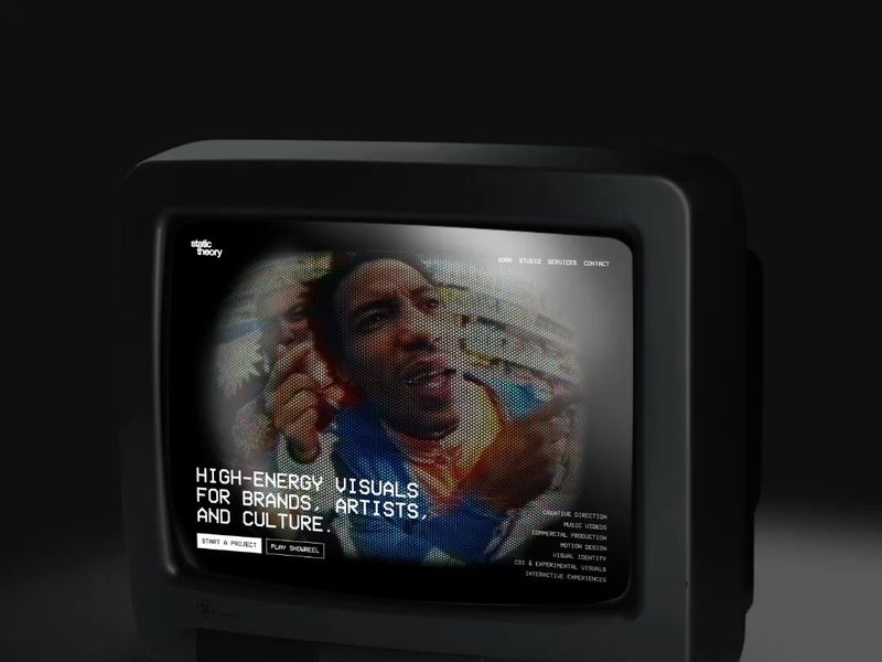 CRT-TV Inspired Creative Studio Website