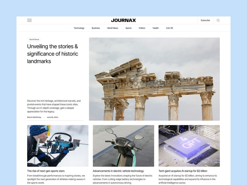 Journax - Blog & Editorial Website Template