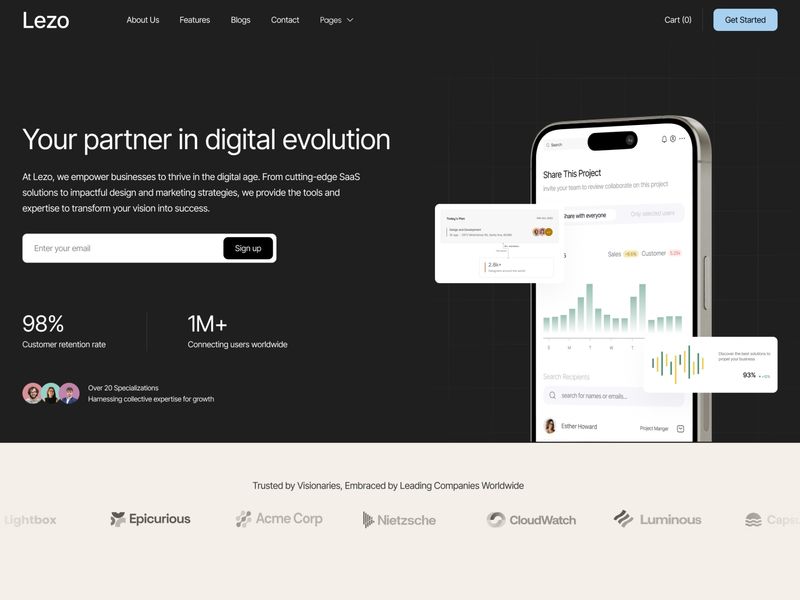 Lezo - SaaS Website Template
