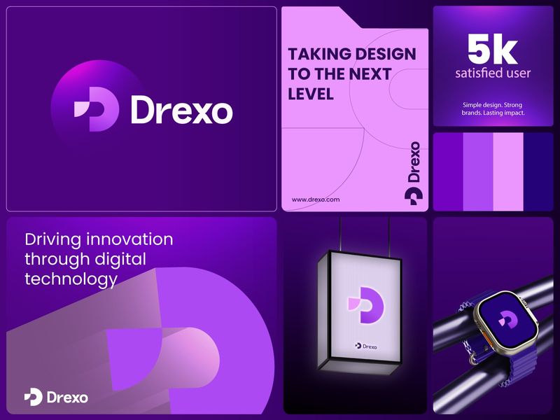 Letter D + Tech logo